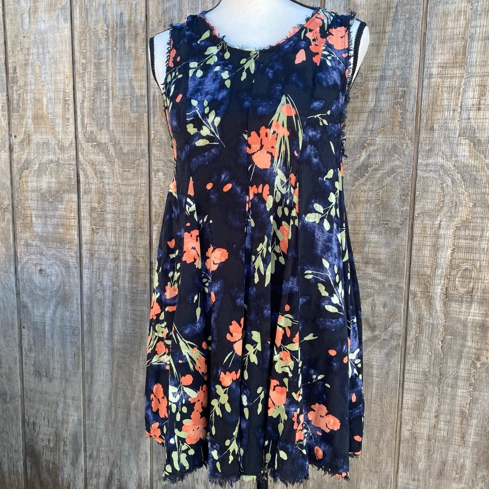 Urban Outfitters Ecoté Raw Hem Tie Back Open Back Mini Dress Size S
